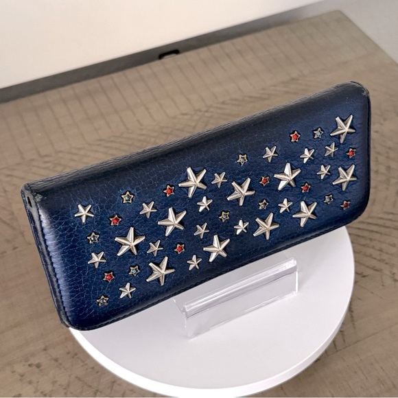 Jimmy Choo Studded Long Wallet - Blue - Picture 5 of 12